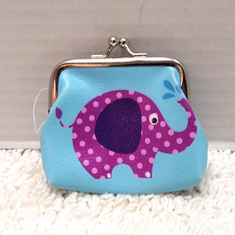 Animal Print Elephant Coin Purse